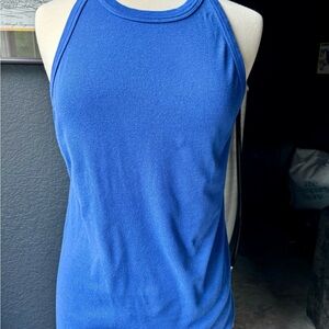 Stateside Blue Sleeveless Fitted Tank Top
